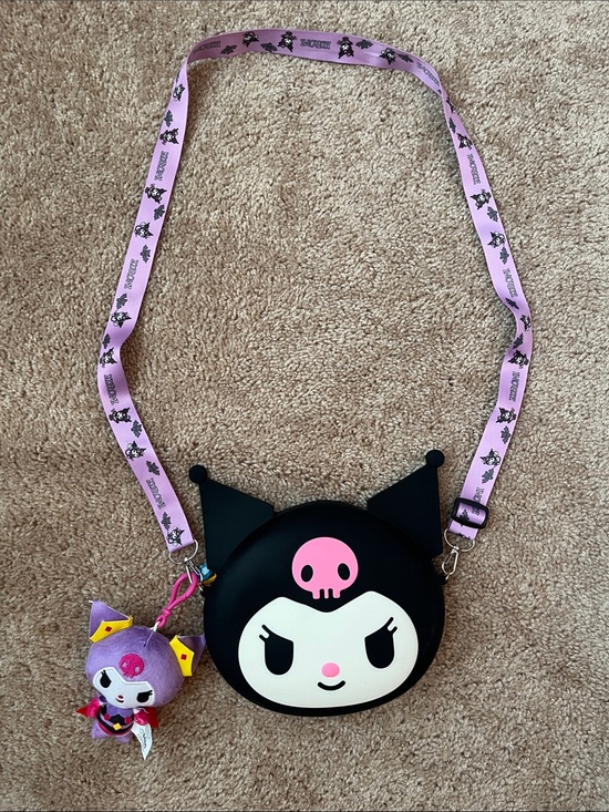 Kuromi Handbags - Kuromi Silicone Crossbody Purse with Charm